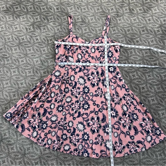 TORRID Pink/Blue/White Floral Print Sweetheart Dress - Picture 8 of 11